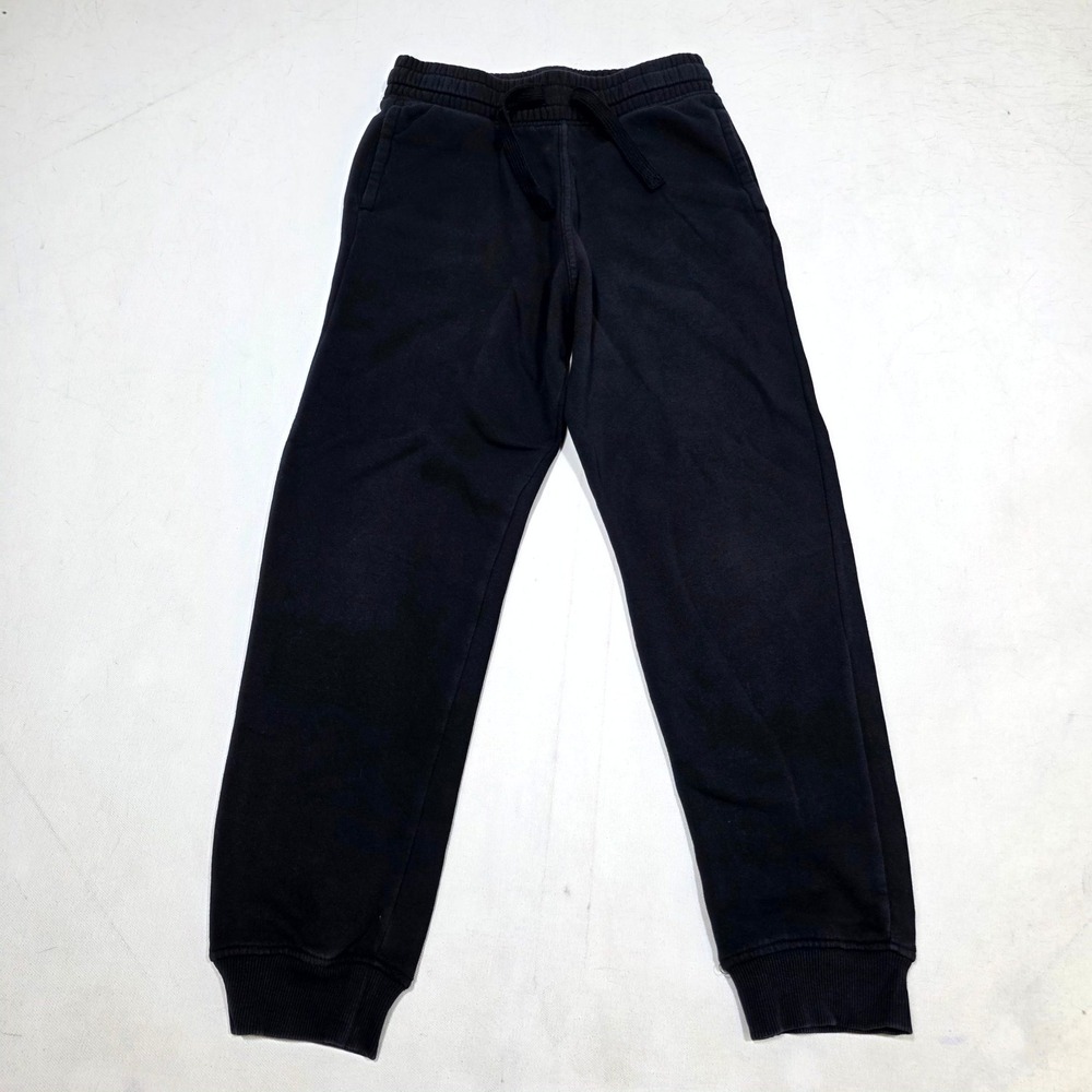 H&M Joggers Boys Size 14 Black Fleece Lined Sweatpants Elastic Waist Activewear